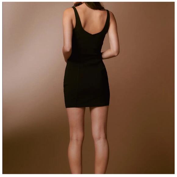 I AM GIA NEW Black Idez Mini Bodycon Dress Corset Style Size Large - Picture 3 of 11